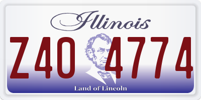 IL license plate Z404774