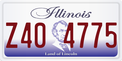 IL license plate Z404775