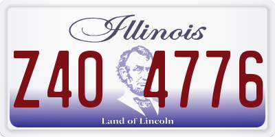 IL license plate Z404776