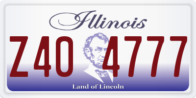IL license plate Z404777