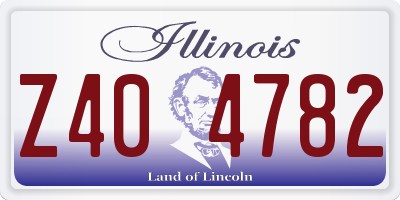 IL license plate Z404782