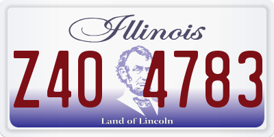 IL license plate Z404783