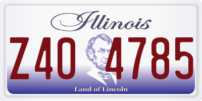 IL license plate Z404785