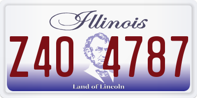 IL license plate Z404787