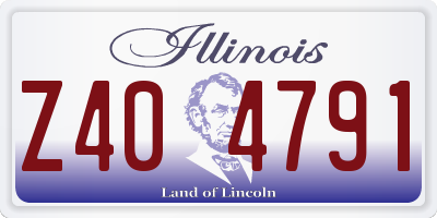 IL license plate Z404791