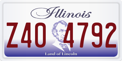 IL license plate Z404792