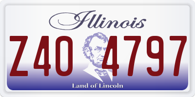 IL license plate Z404797