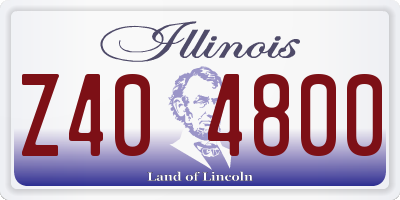 IL license plate Z404800