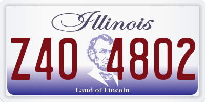 IL license plate Z404802