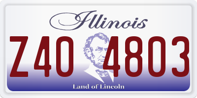 IL license plate Z404803