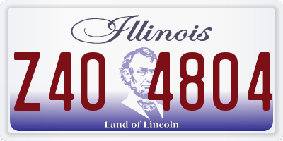 IL license plate Z404804