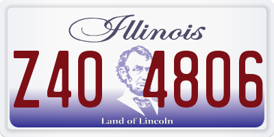 IL license plate Z404806