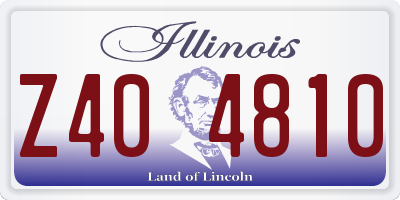 IL license plate Z404810