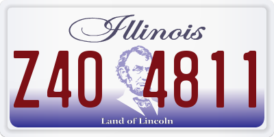 IL license plate Z404811