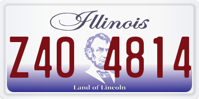 IL license plate Z404814