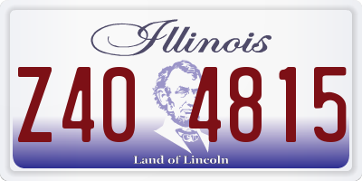 IL license plate Z404815