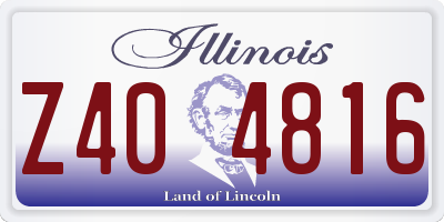 IL license plate Z404816