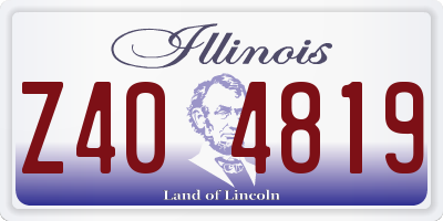 IL license plate Z404819