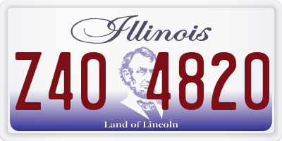 IL license plate Z404820