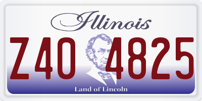 IL license plate Z404825