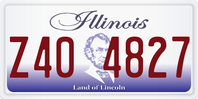 IL license plate Z404827