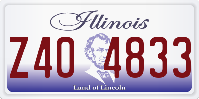 IL license plate Z404833
