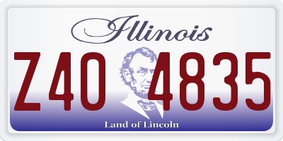 IL license plate Z404835
