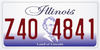 IL license plate Z404841