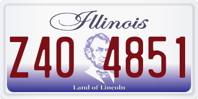 IL license plate Z404851
