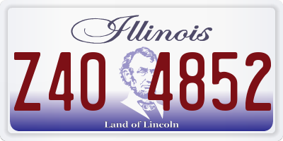 IL license plate Z404852