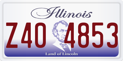 IL license plate Z404853