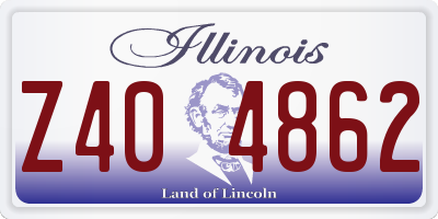 IL license plate Z404862
