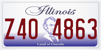 IL license plate Z404863