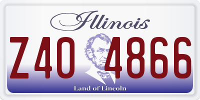 IL license plate Z404866