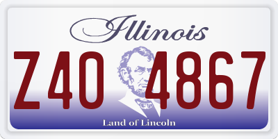 IL license plate Z404867