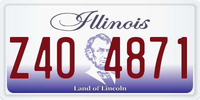 IL license plate Z404871
