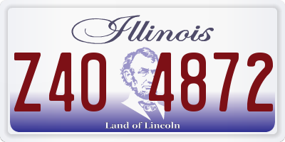 IL license plate Z404872