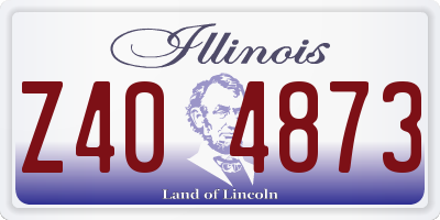 IL license plate Z404873