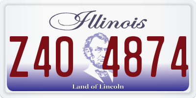 IL license plate Z404874