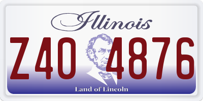 IL license plate Z404876