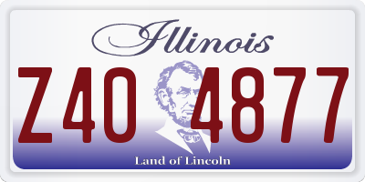 IL license plate Z404877