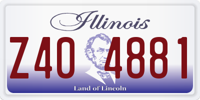IL license plate Z404881