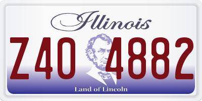 IL license plate Z404882