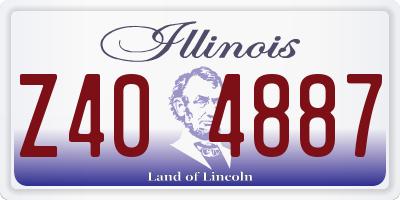 IL license plate Z404887