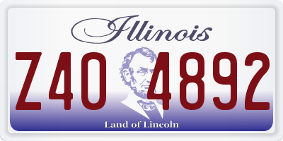 IL license plate Z404892