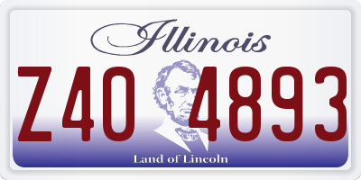 IL license plate Z404893