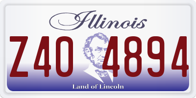 IL license plate Z404894