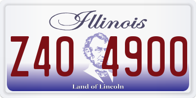 IL license plate Z404900