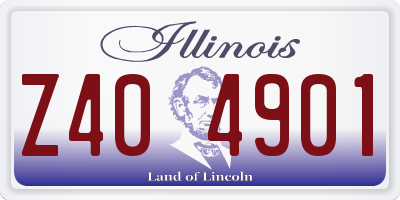 IL license plate Z404901