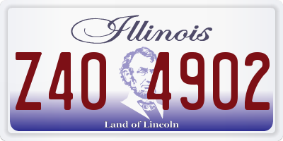 IL license plate Z404902